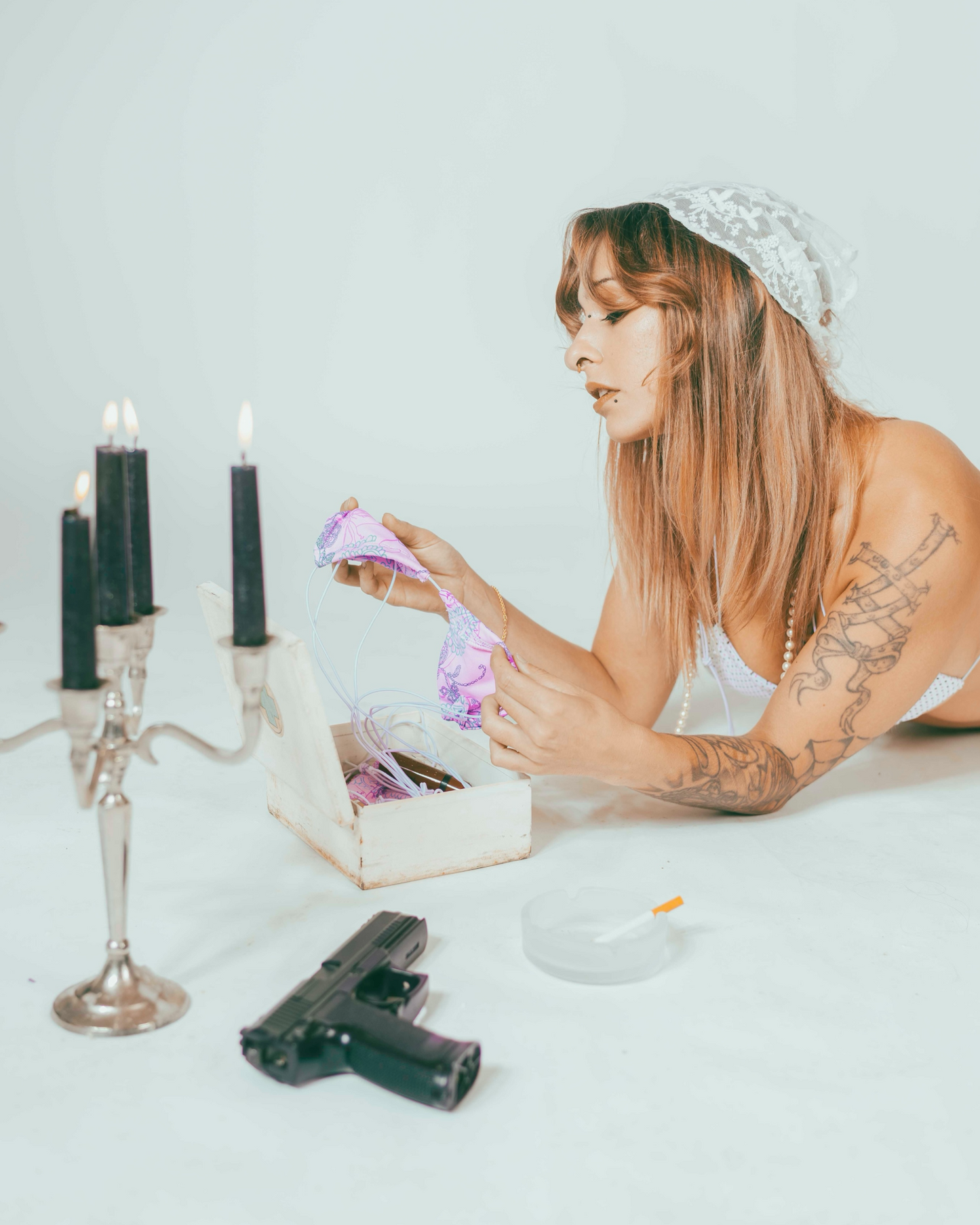 Micro-bikini White Dots